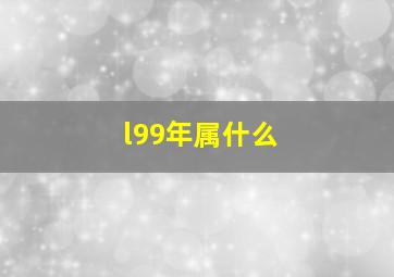 l99年属什么