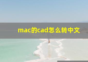 mac的cad怎么转中文