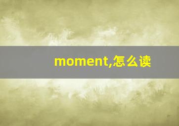 moment,怎么读