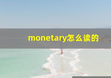 monetary怎么读的