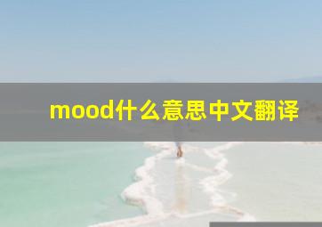 mood什么意思中文翻译