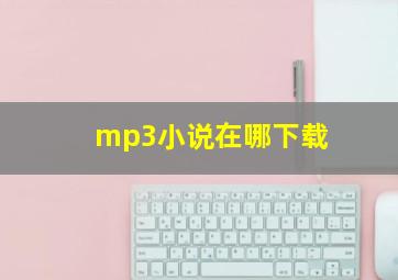 mp3小说在哪下载