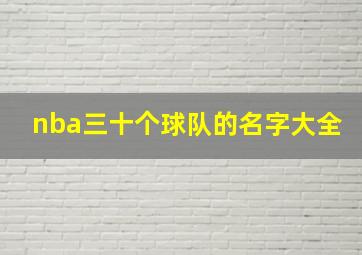 nba三十个球队的名字大全