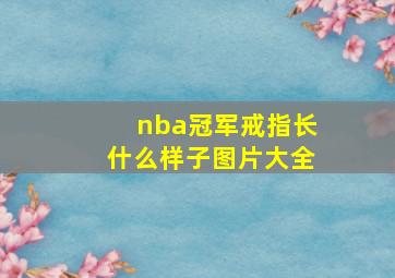 nba冠军戒指长什么样子图片大全