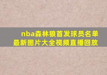 nba森林狼首发球员名单最新图片大全视频直播回放