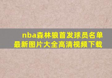 nba森林狼首发球员名单最新图片大全高清视频下载