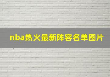 nba热火最新阵容名单图片