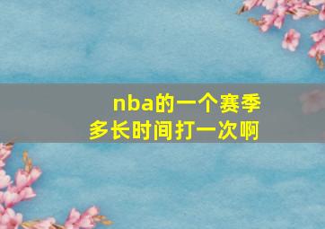 nba的一个赛季多长时间打一次啊