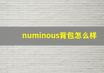 numinous背包怎么样