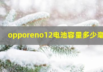 opporeno12电池容量多少毫安