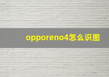 opporeno4怎么识图