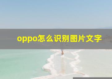 oppo怎么识别图片文字