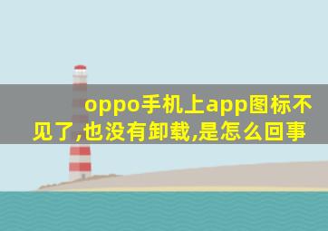 oppo手机上app图标不见了,也没有卸载,是怎么回事