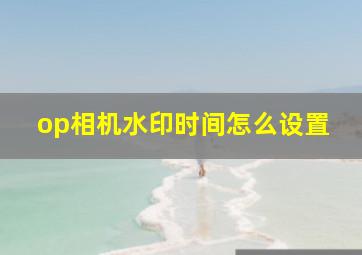 op相机水印时间怎么设置