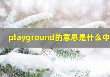 playground的意思是什么中文