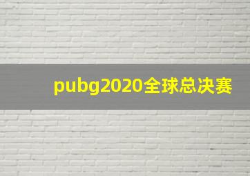 pubg2020全球总决赛