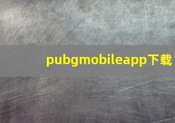 pubgmobileapp下载