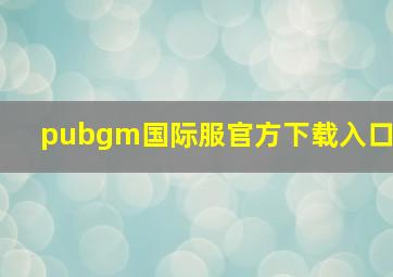 pubgm国际服官方下载入口