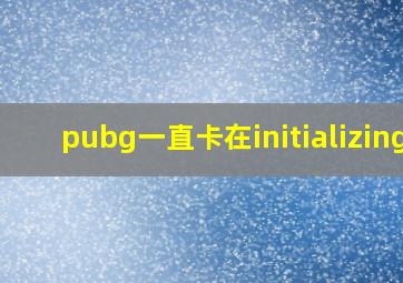 pubg一直卡在initializing