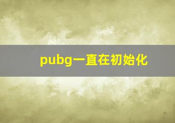 pubg一直在初始化