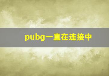 pubg一直在连接中