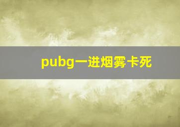 pubg一进烟雾卡死