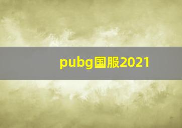 pubg国服2021