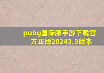 pubg国际服手游下载官方正版20243.3版本