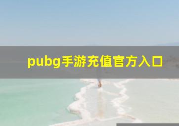 pubg手游充值官方入口