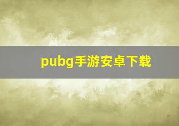 pubg手游安卓下载