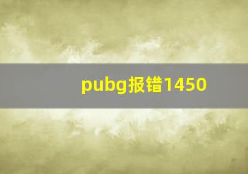 pubg报错1450