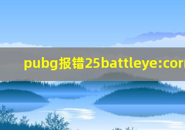 pubg报错25battleye:corrupted