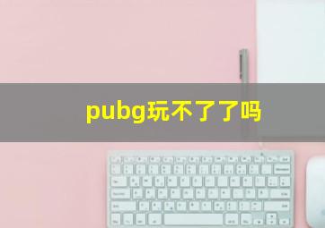 pubg玩不了了吗