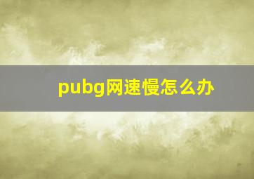 pubg网速慢怎么办