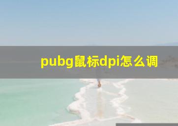 pubg鼠标dpi怎么调