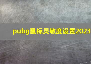 pubg鼠标灵敏度设置2023