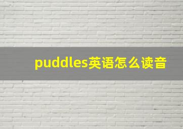 puddles英语怎么读音