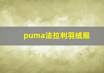 puma法拉利羽绒服