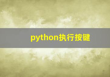 python执行按键