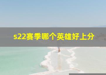 s22赛季哪个英雄好上分