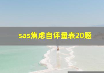 sas焦虑自评量表20题