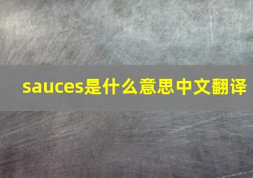 sauces是什么意思中文翻译