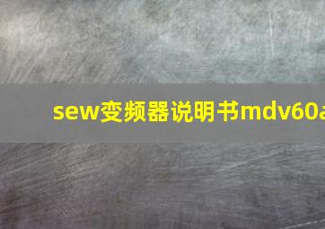 sew变频器说明书mdv60a