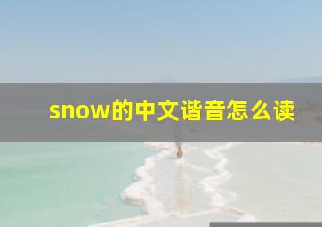 snow的中文谐音怎么读