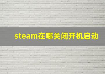 steam在哪关闭开机启动