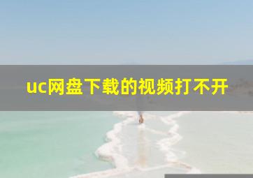 uc网盘下载的视频打不开