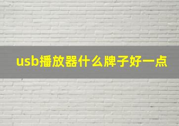 usb播放器什么牌子好一点