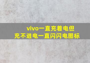 vivo一直充着电但充不进电一直闪闪电图标