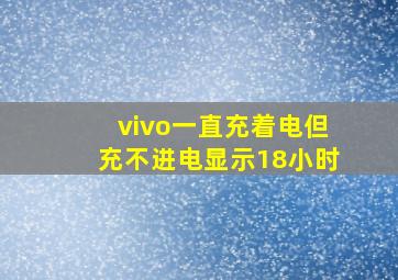 vivo一直充着电但充不进电显示18小时