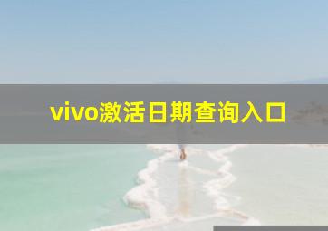 vivo激活日期查询入口